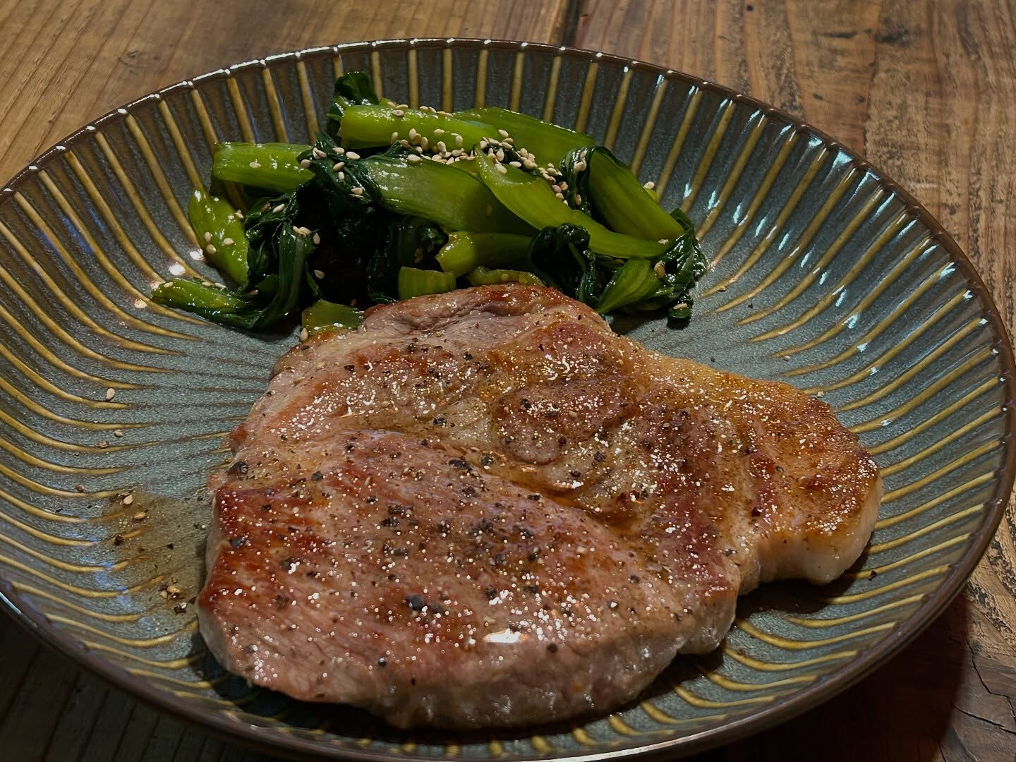 シンプルなポークステーキ🥩