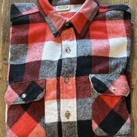 画像9460：★SEARSシアーズヴィンテージオンブレシャツ赤黒ＸＬ★ピルグリムペニーズタウンクラフトＵＳＡ製アメリカ製★古着屋オクトパスホールド★