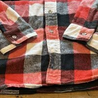画像9467：★SEARSシアーズヴィンテージオンブレシャツ赤黒ＸＬ★ピルグリムペニーズタウンクラフトＵＳＡ製アメリカ製★古着屋オクトパスホールド★