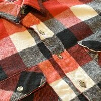 画像9469：★SEARSシアーズヴィンテージオンブレシャツ赤黒ＸＬ★ピルグリムペニーズタウンクラフトＵＳＡ製アメリカ製★古着屋オクトパスホールド★