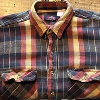 画像9626：★SEARSシアーズヴィンテージオンブレシャツ赤黒ＸＬ★ピルグリムペニーズタウンクラフトＵＳＡ製アメリカ製★古着屋オクトパスホールド★