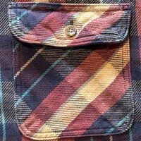画像9628：★SEARSシアーズヴィンテージオンブレシャツ赤黒ＸＬ★ピルグリムペニーズタウンクラフトＵＳＡ製アメリカ製★古着屋オクトパスホールド★