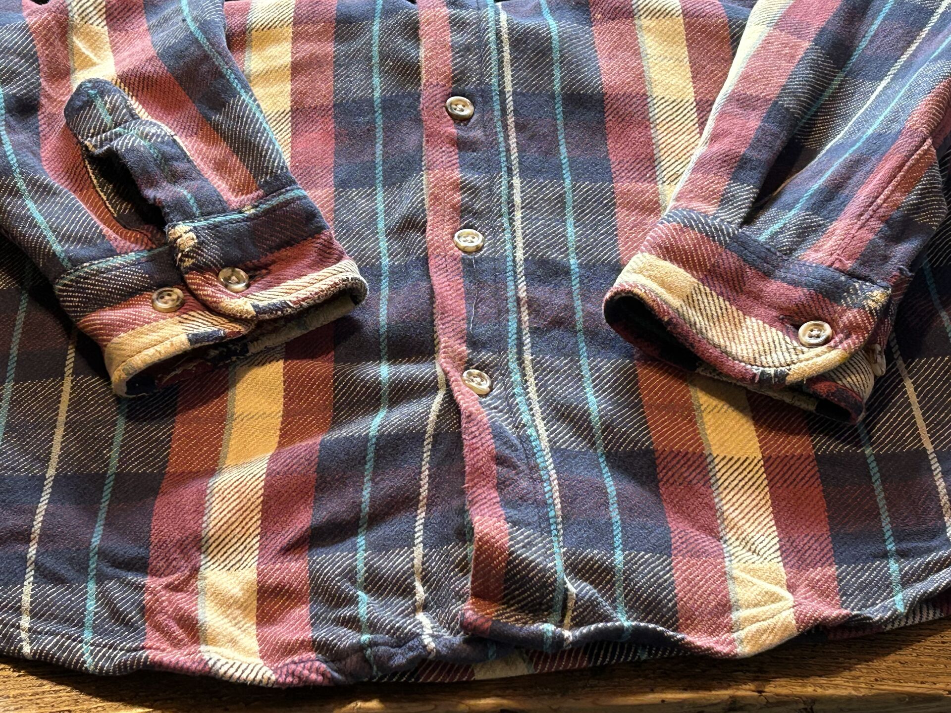 ★SEARSシアーズヴィンテージオンブレシャツ赤黒ＸＬ★ピルグリムペニーズタウンクラフトＵＳＡ製アメリカ製★古着屋オクトパスホールド★