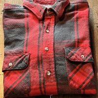 画像9636：★SEARSシアーズヴィンテージオンブレシャツ赤黒ＸＬ★ピルグリムペニーズタウンクラフトＵＳＡ製アメリカ製★古着屋オクトパスホールド★