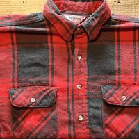 画像9637：★SEARSシアーズヴィンテージオンブレシャツ赤黒ＸＬ★ピルグリムペニーズタウンクラフトＵＳＡ製アメリカ製★古着屋オクトパスホールド★