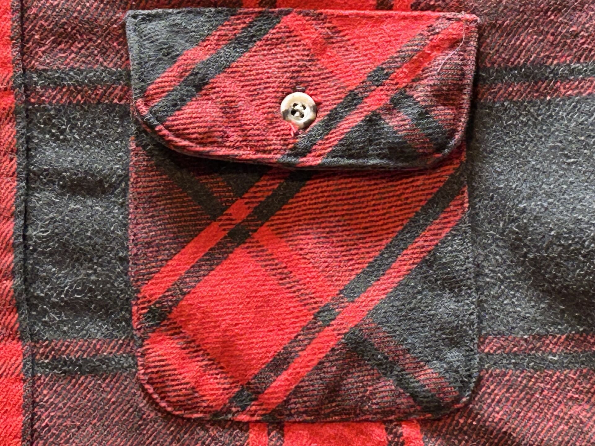 ★SEARSシアーズヴィンテージオンブレシャツ赤黒ＸＬ★ピルグリムペニーズタウンクラフトＵＳＡ製アメリカ製★古着屋オクトパスホールド★
