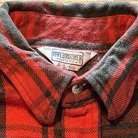 画像9641：★SEARSシアーズヴィンテージオンブレシャツ赤黒ＸＬ★ピルグリムペニーズタウンクラフトＵＳＡ製アメリカ製★古着屋オクトパスホールド★