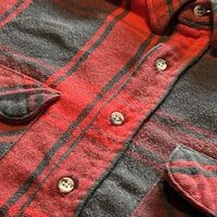 画像9643：★SEARSシアーズヴィンテージオンブレシャツ赤黒ＸＬ★ピルグリムペニーズタウンクラフトＵＳＡ製アメリカ製★古着屋オクトパスホールド★