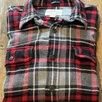 画像9773：★SEARSシアーズヴィンテージオンブレシャツ赤黒ＸＬ★ピルグリムペニーズタウンクラフトＵＳＡ製アメリカ製★古着屋オクトパスホールド★
