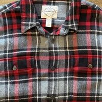 画像9774：★SEARSシアーズヴィンテージオンブレシャツ赤黒ＸＬ★ピルグリムペニーズタウンクラフトＵＳＡ製アメリカ製★古着屋オクトパスホールド★