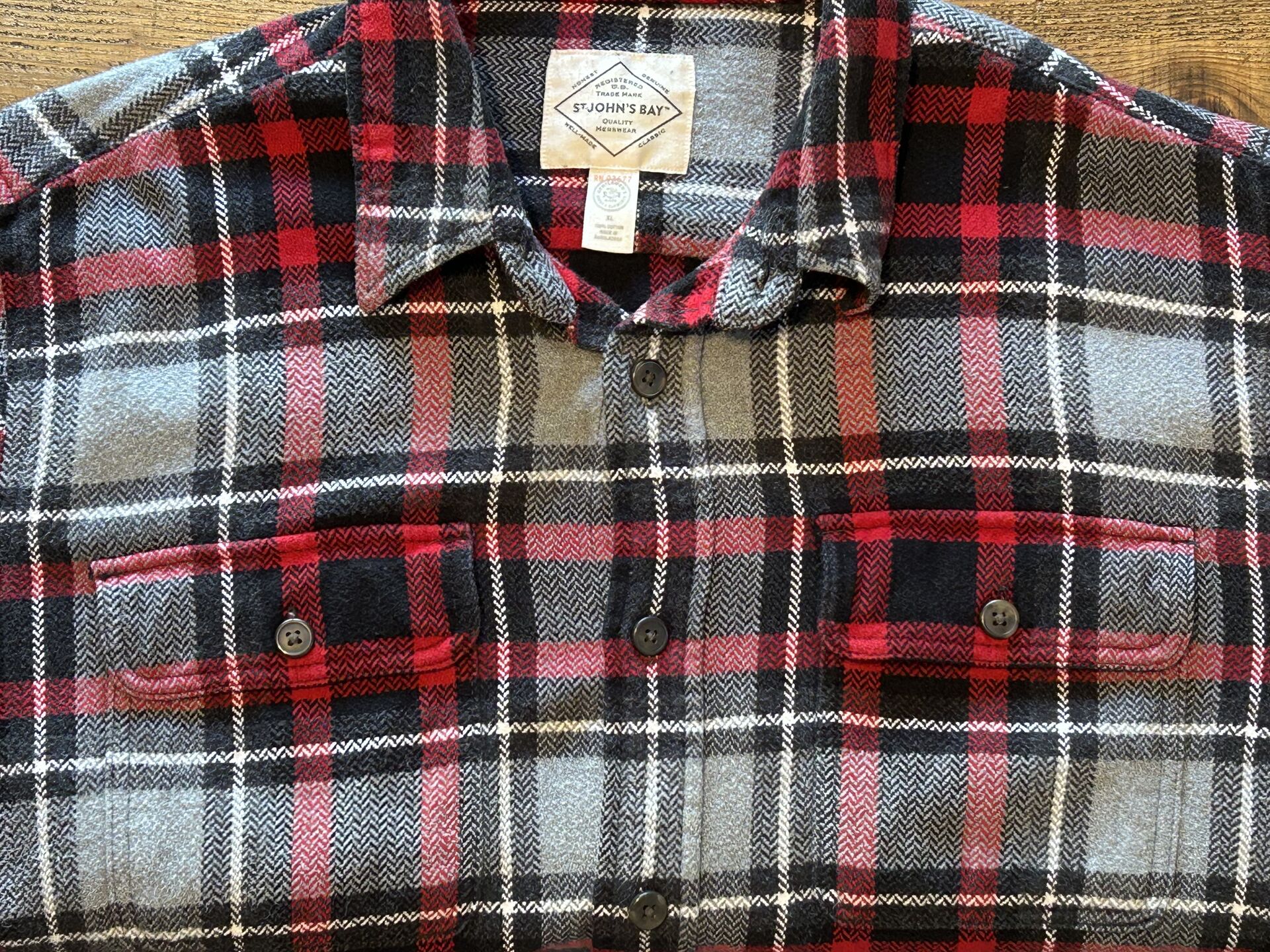 ★SEARSシアーズヴィンテージオンブレシャツ赤黒ＸＬ★ピルグリムペニーズタウンクラフトＵＳＡ製アメリカ製★古着屋オクトパスホールド★