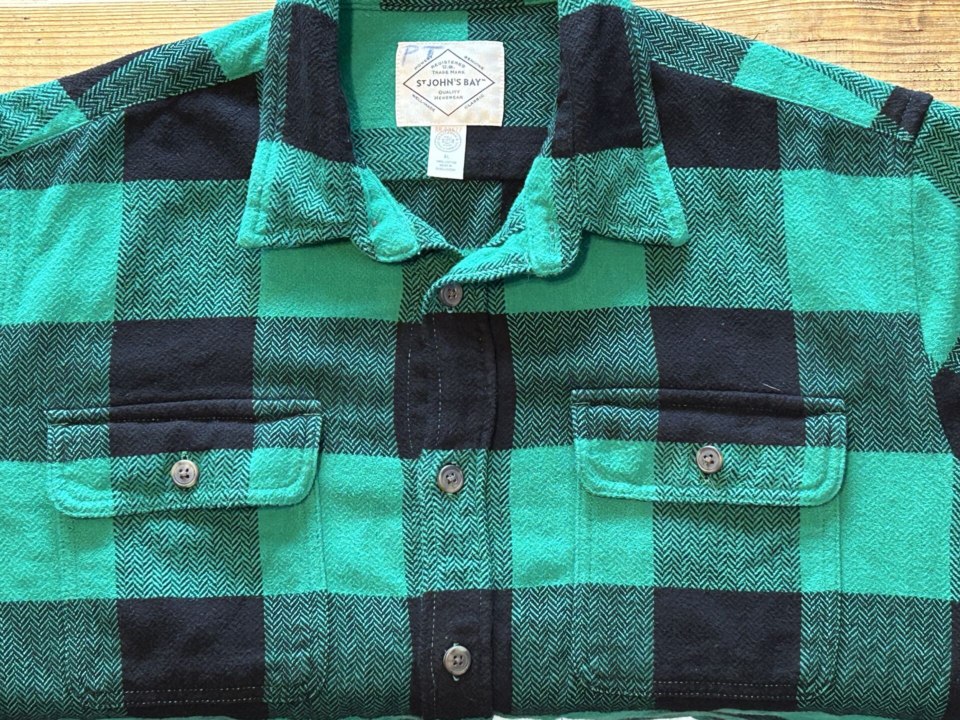 ★SEARSシアーズヴィンテージオンブレシャツ赤黒ＸＬ★ピルグリムペニーズタウンクラフトＵＳＡ製アメリカ製★古着屋オクトパスホールド★